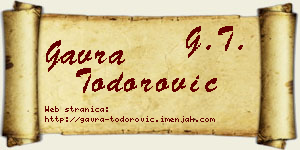 Gavra Todorović vizit kartica
